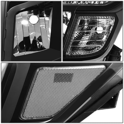 FAROS 17-22 NISSAN TITAN / 16-22 NISSAN TITAN XD - FITS MODELS W/ HALOGEN HEADLIGHTS ONLY - OE STYLE - H11 LOW BEAM / 9005 HIGH BEAM / 2825 SIDE MARKER / 7444NA TURN SIGNAL - BLACK HOUSING / CLEAR CORNER