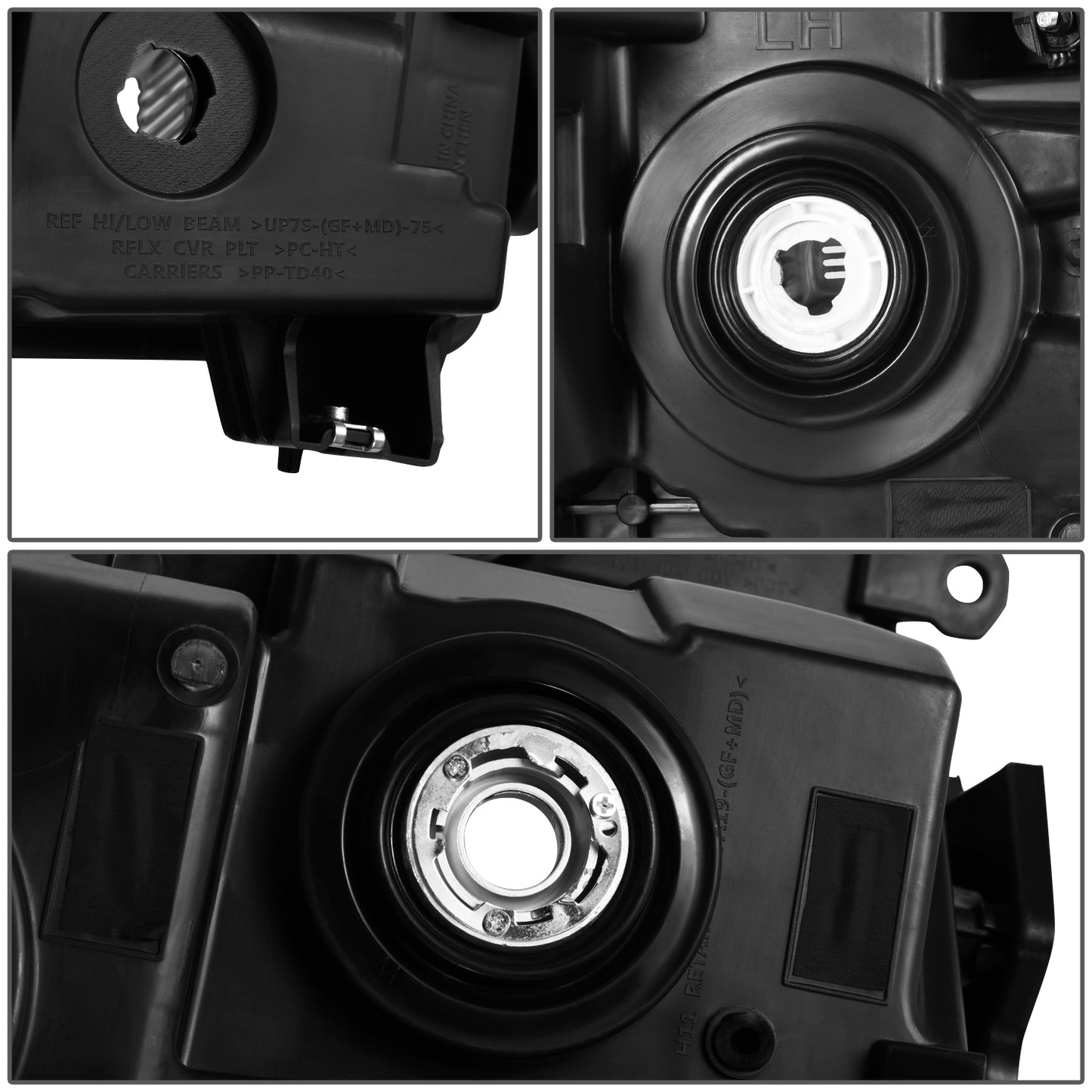 FAROS 17-22 NISSAN TITAN / 16-22 NISSAN TITAN XD - FITS MODELS W/ HALOGEN HEADLIGHTS ONLY - OE STYLE - H11 LOW BEAM / 9005 HIGH BEAM / 2825 SIDE MARKER / 7444NA TURN SIGNAL - BLACK HOUSING / CLEAR CORNER