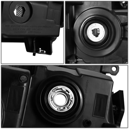 FAROS 17-22 NISSAN TITAN / 16-22 NISSAN TITAN XD - FITS MODELS W/ HALOGEN HEADLIGHTS ONLY - OE STYLE - H11 LOW BEAM / 9005 HIGH BEAM / 2825 SIDE MARKER / 7444NA TURN SIGNAL - BLACK HOUSING / CLEAR CORNER