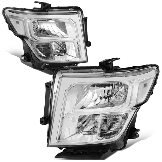 FAROS 17-22 NISSAN TITAN / 16-22 NISSAN TITAN XD - FITS MODELS W/HALOGEN HEADLIGHTS ONLY - OE STYLE - H11 LOW BEAM / 9005 HIGH BEAM / 2825 SIDE MARKER / 7444NA TURN SIGNAL - CHROME HOUSING / CLEAR CORNER