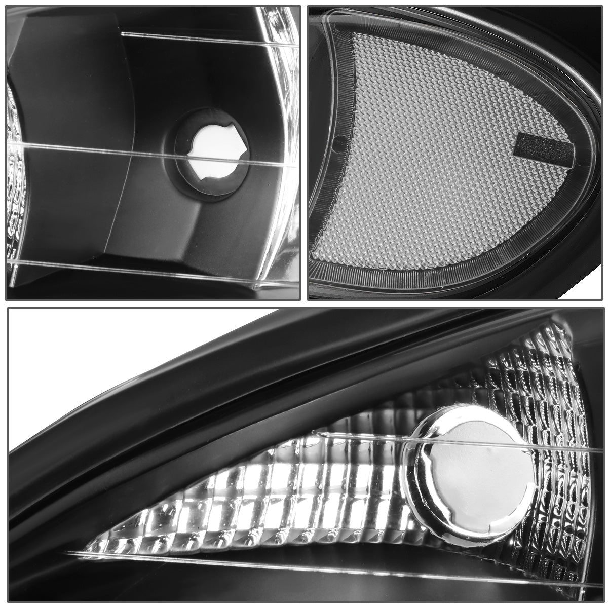 FAROS 99-05 PONTIAC GRAND AM - 9007 HIGH BEAM / LOW BEAM - BLACK HOUSING / CLEAR CORNER