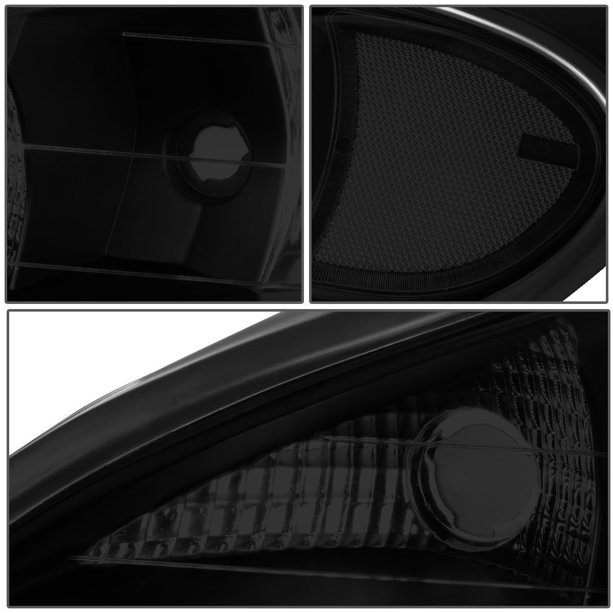 FAROS 99-05 PONTIAC GRAND AM - 9007 HIGH BEAM / LOW BEAM - BLACK HOUSING / SMOKE LENS / CLEAR CORNER