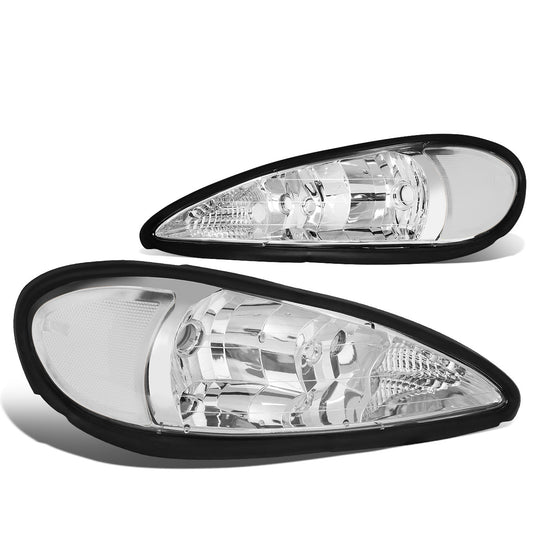 FAROS 99-05 PONTIAC GRAND AM - 9007 HIGH BEAM / LOW BEAM - CHROME HOUSING / CLEAR CORNER