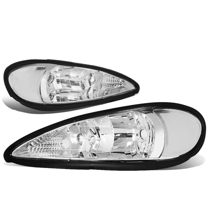 FAROS 99-05 PONTIAC GRAND AM - 9007 HIGH BEAM / LOW BEAM - CHROME HOUSING / CLEAR CORNER