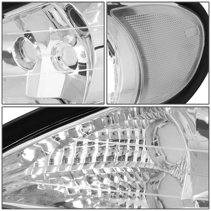FAROS 99-05 PONTIAC GRAND AM - 9007 HIGH BEAM / LOW BEAM - CHROME HOUSING / CLEAR CORNER