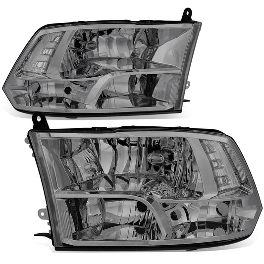 FAROS 09-10 DODGE RAM 1500 / 2010 DODGE RAM 2500 / 2010 DODGE RAM 3500 / 11-12 RAM 1500 / 11-12 RAM 2500 / 11-12 RAM 3500 - FITS MODELS WITH QUAD BEAM HALOGEN HEADLIGHTS - 9005 HIGH BEAM / H11 LOW BEAM / 3157NA TURN SIGNAL - SMOKED HOUSING / CLEAR CORNER