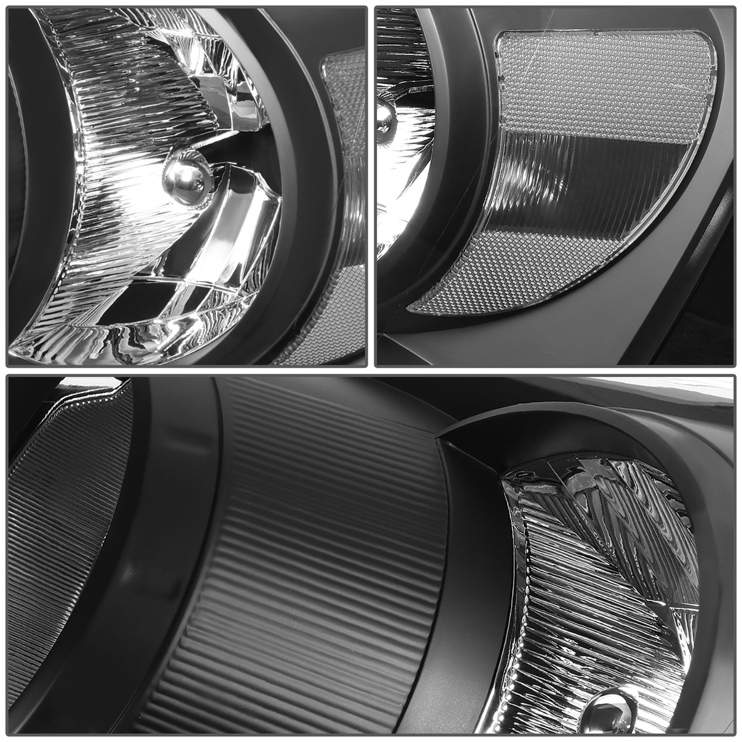 FAROS 06-08 DODGE RAM 1500 / 06-09 DODGE RAM 2500, 3500 - FITS MODELS W/ HALOGEN HEADLAMPS ONLY - H13 LOW BEAM / HIGH BEAM - BLACK HOUSING / CLEAR CORNER