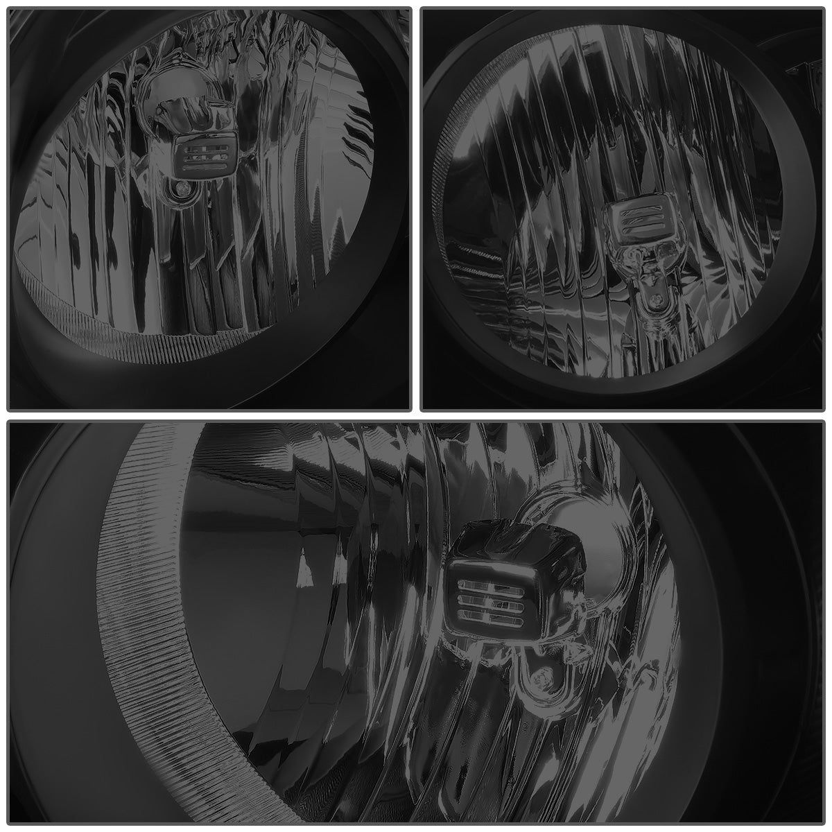 FAROS 06-08 DODGE RAM 1500 / 06-09 DODGE RAM 2500 , 3500 - FITS MODELS W/ HALOGEN HEADLAMPS ONLY - H13 LOW BEAM / HIGH BEAM - BLACK HOUSING / SMOKE LENS / CLEAR CORNER