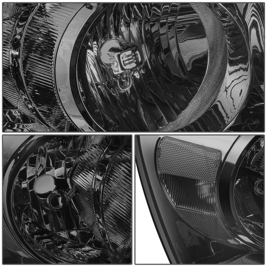 FAROS 06-08 DODGE RAM 1500 / 06-09 DODGE RAM 2500 , 3500 - FITS MODELS W/ HALOGEN HEADLAMPS ONLY - H13 LOW BEAM / HIGH BEAM - SMOKE LENS / CLEAR CORNER