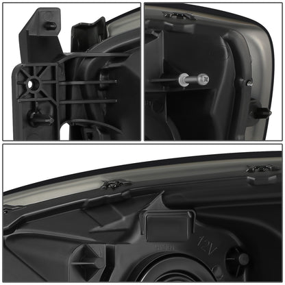 FAROS 06-08 DODGE RAM 1500 / 06-09 DODGE RAM 2500 , 3500 - FITS MODELS W/ HALOGEN HEADLAMPS ONLY - H13 LOW BEAM / HIGH BEAM - SMOKE LENS / CLEAR CORNER