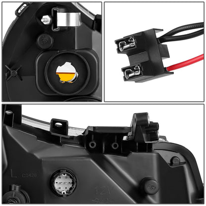 FAROS RAM PROMASTER 1500 2014-2022 / RAM PROMASTER 2500 2014-2022 / RAM PROMASTER 3500 2014-2022 - WITHOUT DAYTIME RUNNING LAMPS - OE STYLE - H7 LOW & HIGH BEAM / 2827 SIDE MARKER / 7443 TURN SIGNAL - CHROME HOUSING / AMBER CORNER