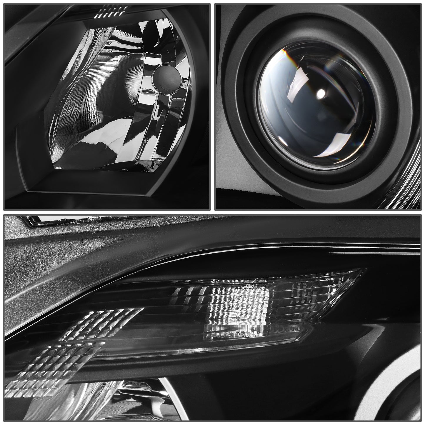 FAROS 10-12 LEXUS RX350 - FITS MODELS W/ HALOGEN HEADLIGHTS ONLY - PROJECTOR - H11 LOW BEAM / 9005 HIGH BEAM/ 168 SIDE MARKER / 7440A SIGNAL - BLACK HOUSING / AMBER CORNER