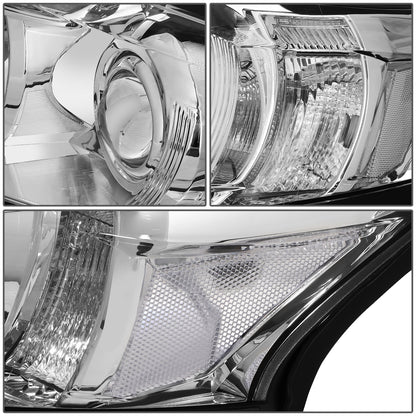 FAROS 10-12 LEXUS RX350 - FITS MODELS W/ HALOGEN HEADLIGHTS ONLY - PROJECTOR - H11 LOW BEAM / 9005 HIGH BEAM/ 168 SIDE MARKER / 7440A SIGNAL - CHROME HOUSING / AMBER CORNER