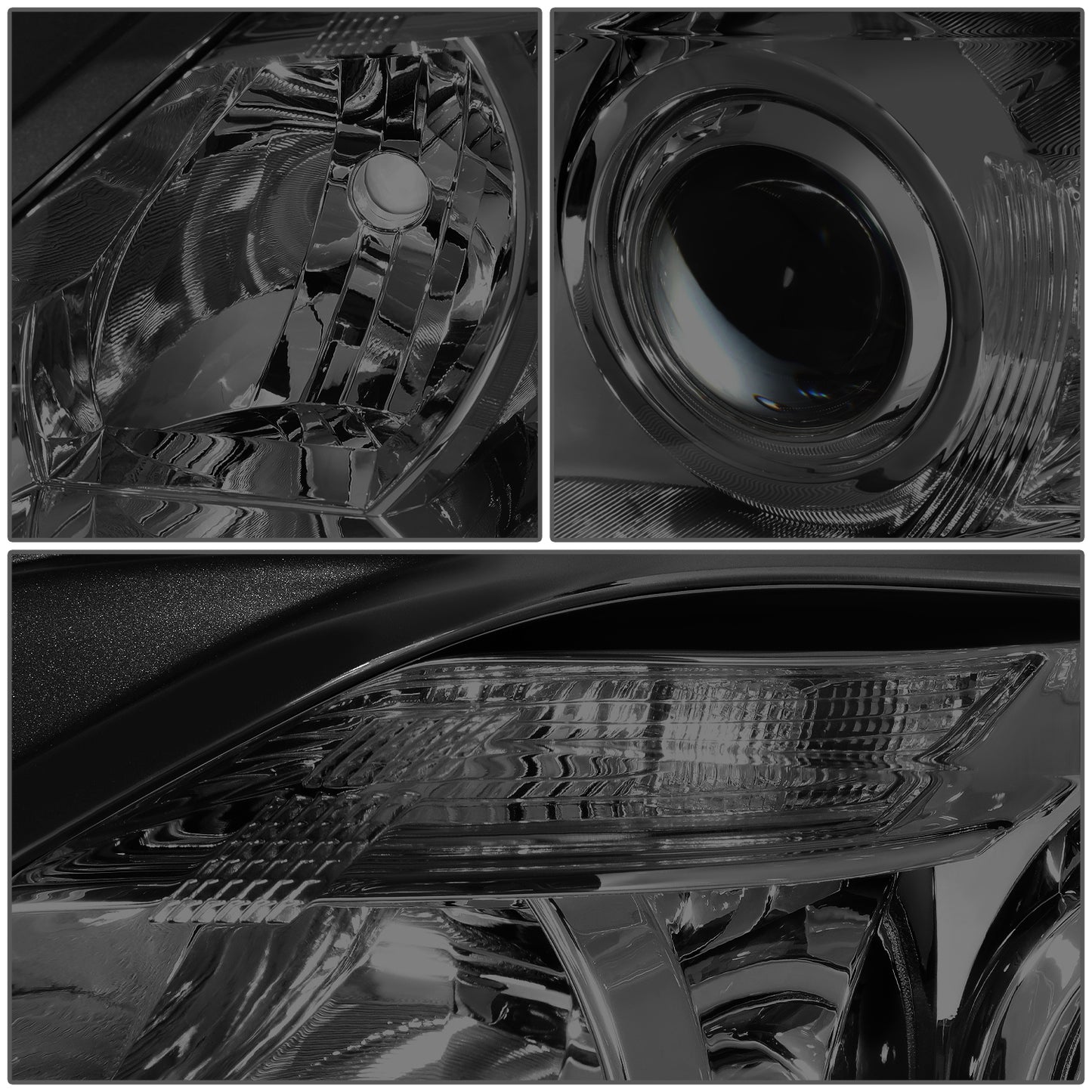 FAROS 10-12 LEXUS RX350 - FITS MODELS W/ HALOGEN HEADLIGHTS ONLY - PROJECTOR - H11 LOW BEAM / 9005 HIGH BEAM/ 168 SIDE MARKER / 7440A SIGNAL - SMOKE HOUSING / AMBER CORNER