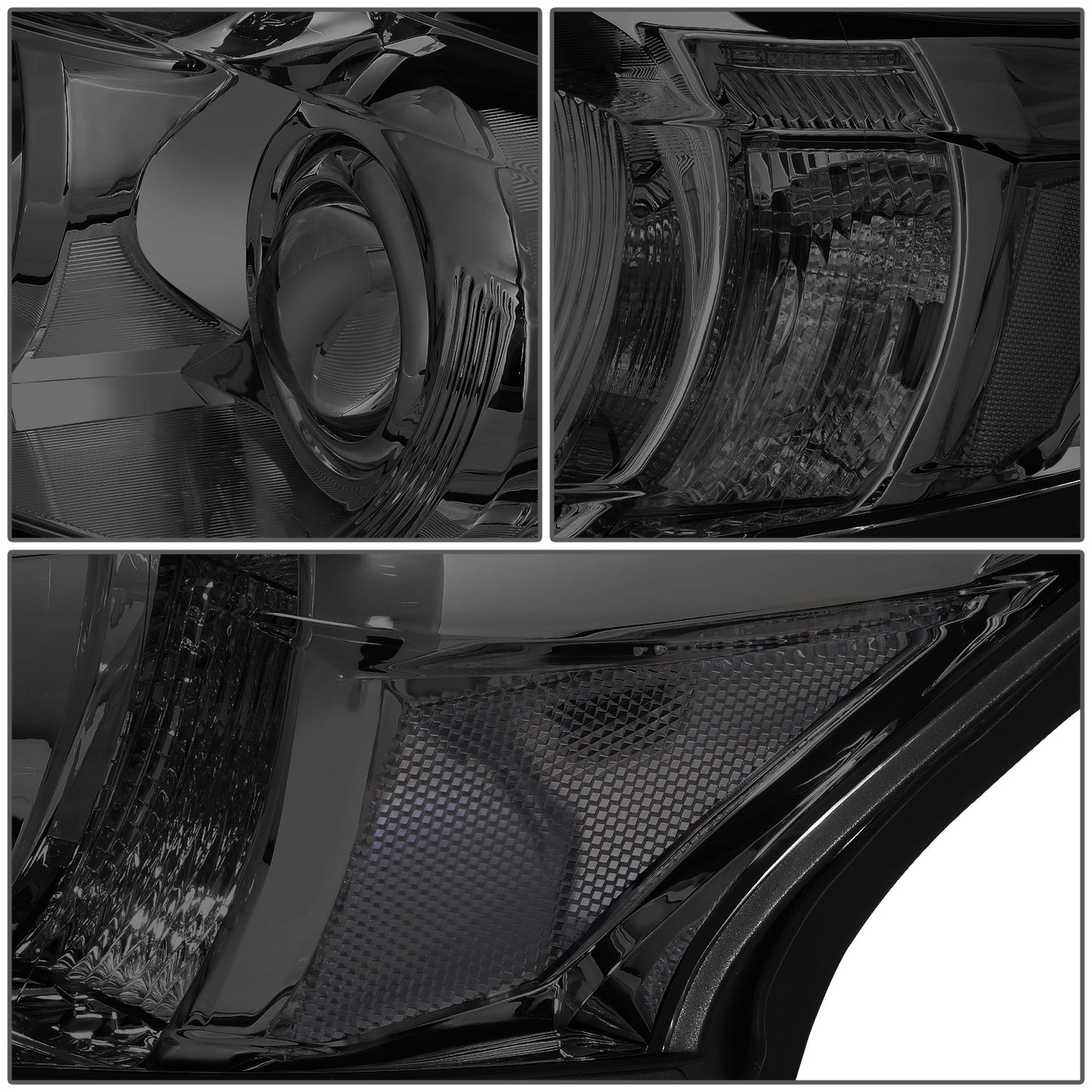 FAROS 10-12 LEXUS RX350 - FITS MODELS W/ HALOGEN HEADLIGHTS ONLY - PROJECTOR - H11 LOW BEAM / 9005 HIGH BEAM/ 168 SIDE MARKER / 7440A SIGNAL - SMOKE HOUSING / AMBER CORNER