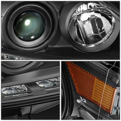 FAROS 13-15 LEXUS RX350, RX450H - FITS MODELS W/ HALOGEN HEADLIGHTS ONLY - PROJECTOR - H11 LOW BEAM / 9005 HIGH BEAM/ 168 SIDE MARKER / 7440A SIGNAL - BLACK HOUSING / AMBER CORNER