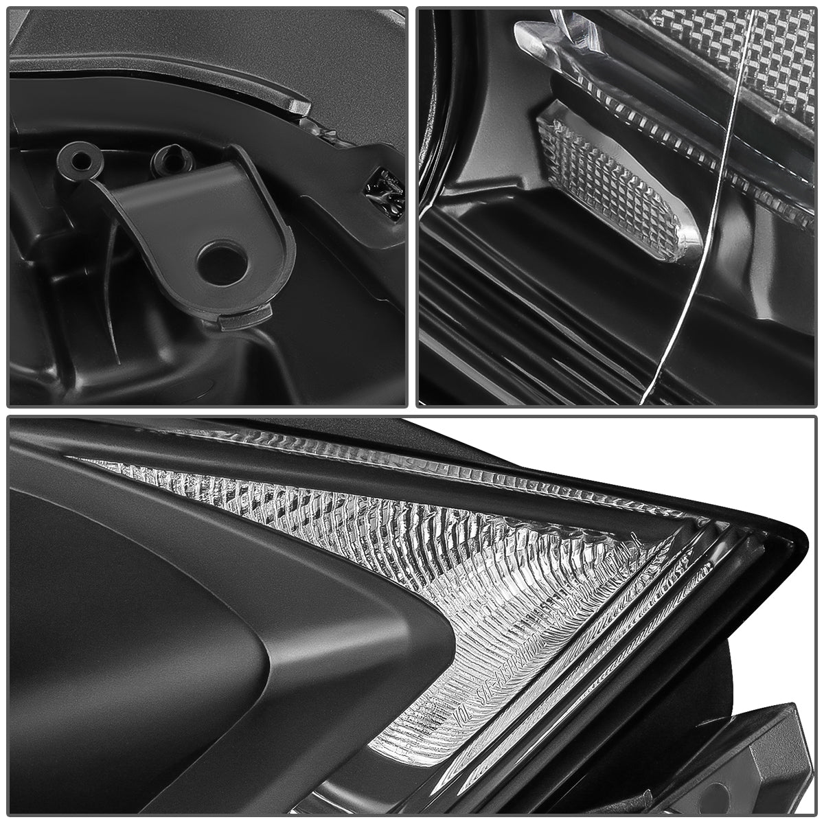 FAROS 13-15 LEXUS RX350, RX450H - FITS MODELS W/ HALOGEN HEADLIGHTS ONLY - PROJECTOR - H11 LOW BEAM / 9005 HIGH BEAM/ 168 SIDE MARKER / 7440A SIGNAL - BLACK HOUSING / CLEAR CORNER