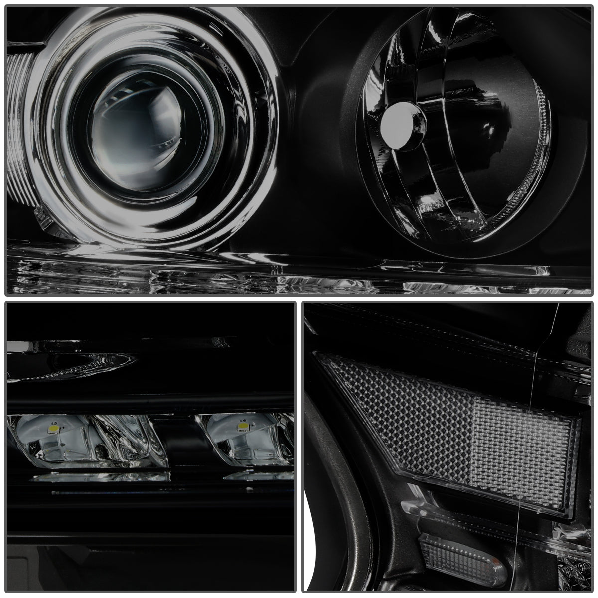 FAROS 13-15 LEXUS RX350, RX450H - FITS MODELS W/ HALOGEN HEADLIGHTS ONLY - PROJECTOR - H11 LOW BEAM / 9005 HIGH BEAM/ 168 SIDE MARKER / 7440A SIGNAL - SMOKE HOUSING / AMBER CORNER