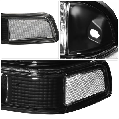 FAROS 98-04 CHEVY S10 / BLAZER - 4PC - 9006 LOW BEAM / 9005 HIGH BEAM - BLACK HOUSING / CLEAR CORNER