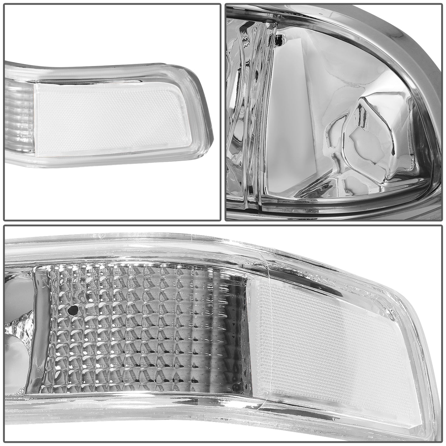 FAROS 98-04 CHEVY S10 / BLAZER - 4PC - 9006 LOW BEAM / 9005 HIGH BEAM - CHROME HOUSING / CLEAR CORNER