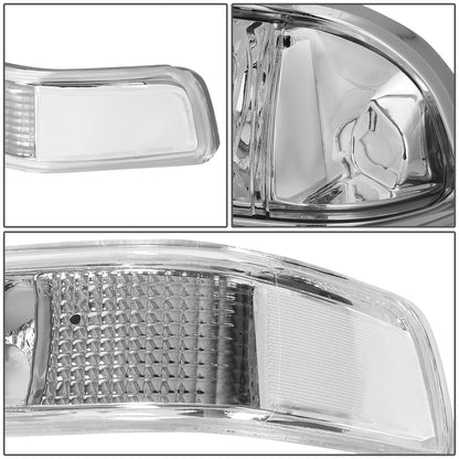 FAROS 98-04 CHEVY S10 / BLAZER - 4PC - 9006 LOW BEAM / 9005 HIGH BEAM - CHROME HOUSING / CLEAR CORNER