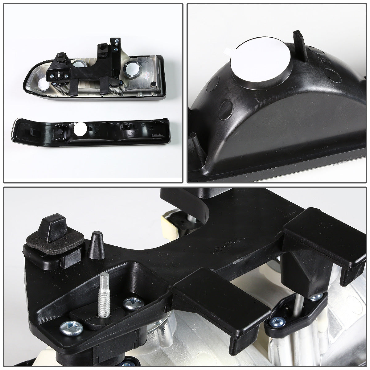 FAROS 98-04 CHEVY S10 / BLAZER - 4PC - 9006 LOW BEAM / 9005 HIGH BEAM - SMOKE HOUSING / CLEAR CORNER