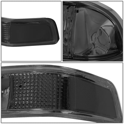 FAROS 98-04 CHEVY S10 / BLAZER - 4PC - 9006 LOW BEAM / 9005 HIGH BEAM - SMOKE HOUSING / CLEAR CORNER