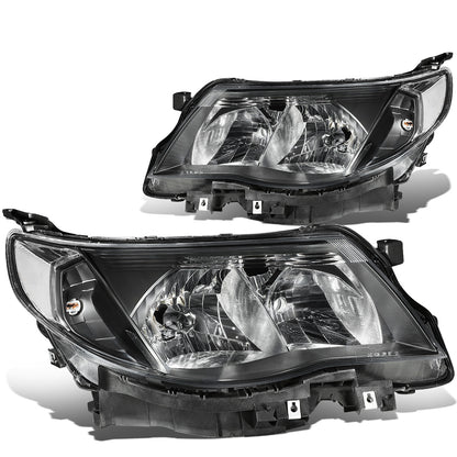 FAROS 09-13 SUBARU FORESTER - FITS MODELS W/ HALOGEN HEADLIGHTS ONLY - 9006 LOW BEAM / 9005 HIGH BEAM - BLACK HOUSING / CLEAR CORNER