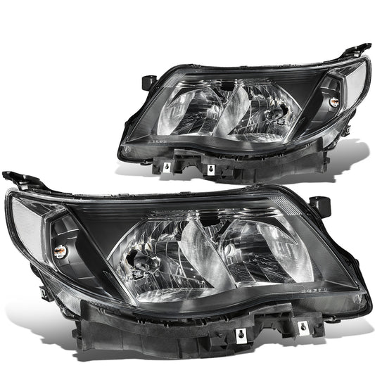 FAROS 09-13 SUBARU FORESTER - FITS MODELS W/ HALOGEN HEADLIGHTS ONLY - 9006 LOW BEAM / 9005 HIGH BEAM - BLACK HOUSING / CLEAR CORNER