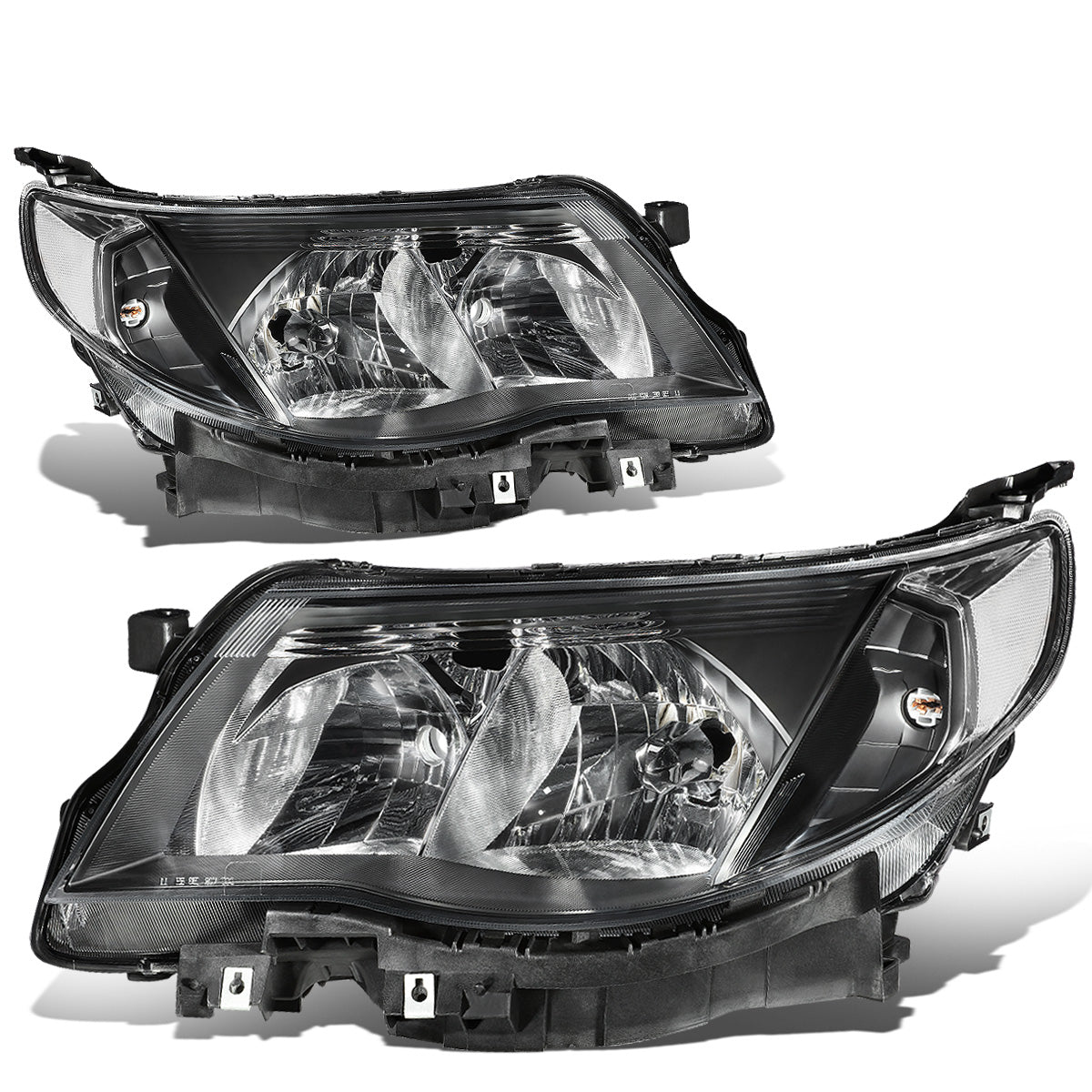 FAROS 09-13 SUBARU FORESTER - FITS MODELS W/ HALOGEN HEADLIGHTS ONLY - 9006 LOW BEAM / 9005 HIGH BEAM - BLACK HOUSING / CLEAR CORNER