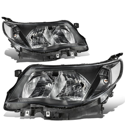 FAROS 09-13 SUBARU FORESTER - FITS MODELS W/ HALOGEN HEADLIGHTS ONLY - 9006 LOW BEAM / 9005 HIGH BEAM - BLACK HOUSING / CLEAR CORNER
