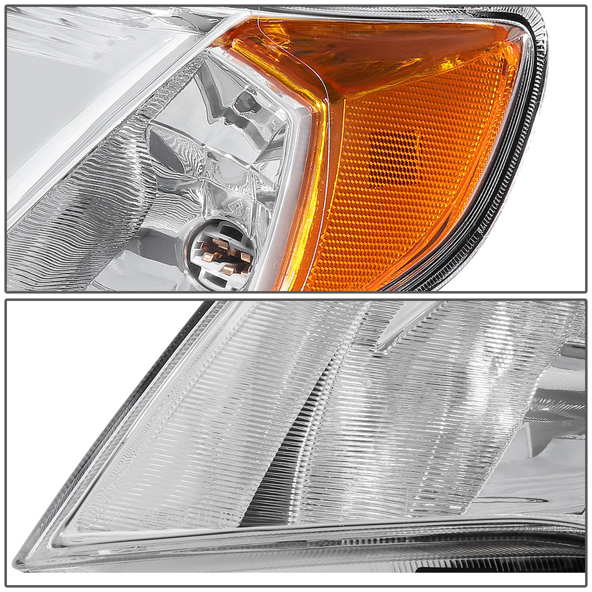FAROS 09-13 SUBARU FORESTER - FITS MODELS W/ HALOGEN HEADLIGHTS ONLY - 9006 LOW BEAM / 9005 HIGH BEAM - CHROME HOUSING / AMBER CORNER