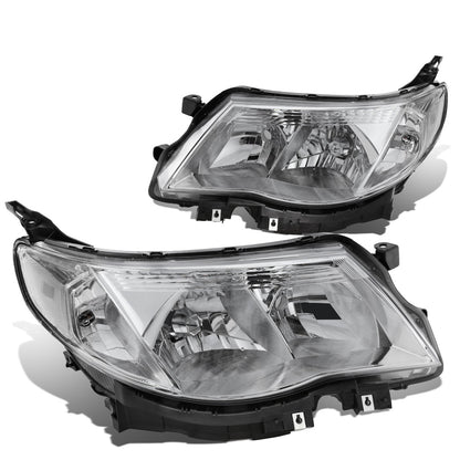 FAROS 09-13 SUBARU FORESTER - FITS MODELS W/ HALOGEN HEADLIGHTS ONLY - 9006 LOW BEAM / 9005 HIGH BEAM - CHROME HOUSING / CLEAR CORNER