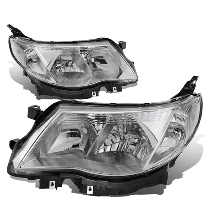 FAROS 09-13 SUBARU FORESTER - FITS MODELS W/ HALOGEN HEADLIGHTS ONLY - 9006 LOW BEAM / 9005 HIGH BEAM - CHROME HOUSING / CLEAR CORNER