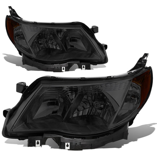 FAROS 09-13 SUBARU FORESTER - FITS MODELS W/ HALOGEN HEADLIGHTS ONLY - 9006 LOW BEAM / 9005 HIGH BEAM - SMOKE HOUSING / AMBER CORNER