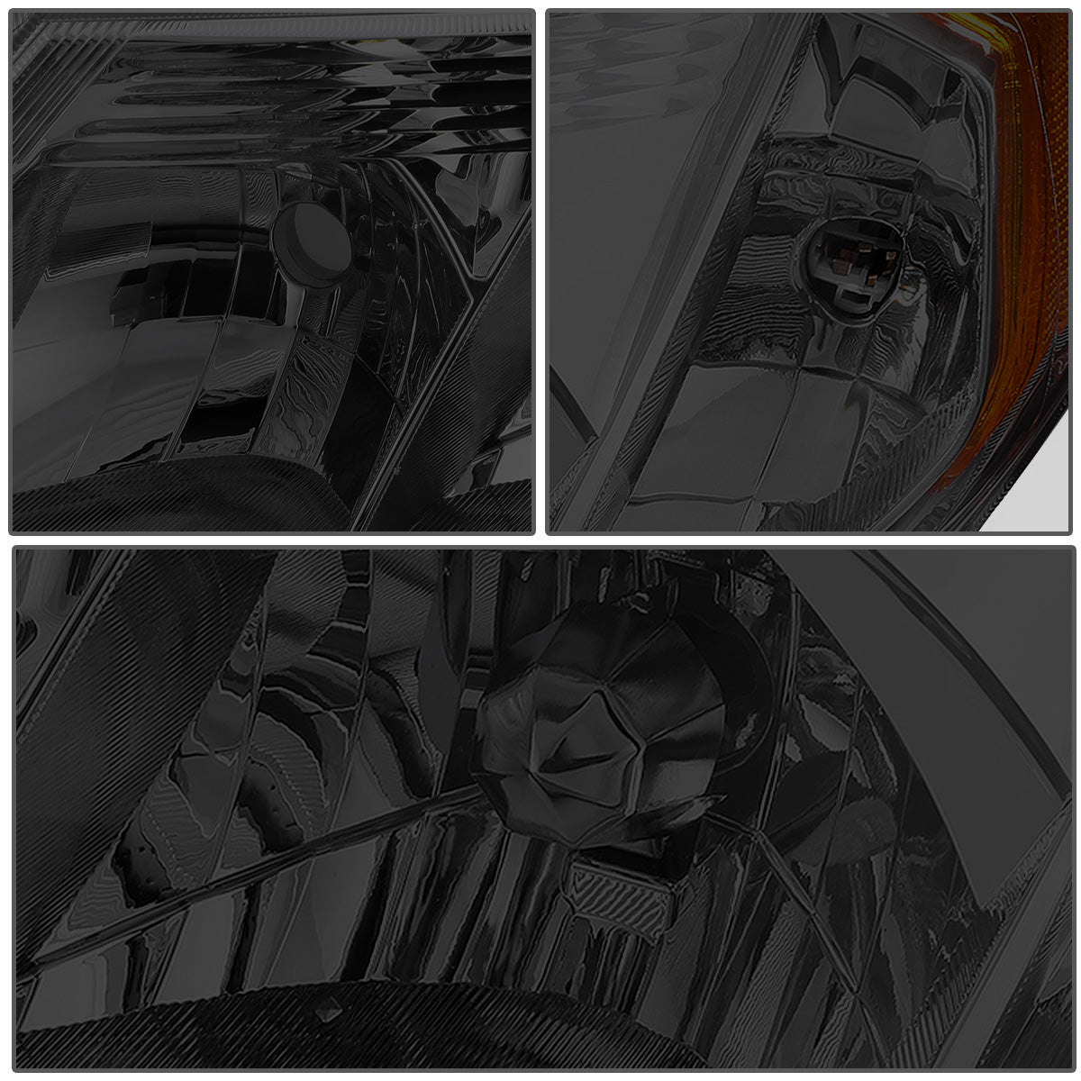 FAROS 09-13 SUBARU FORESTER - FITS MODELS W/ HALOGEN HEADLIGHTS ONLY - 9006 LOW BEAM / 9005 HIGH BEAM - SMOKE HOUSING / AMBER CORNER