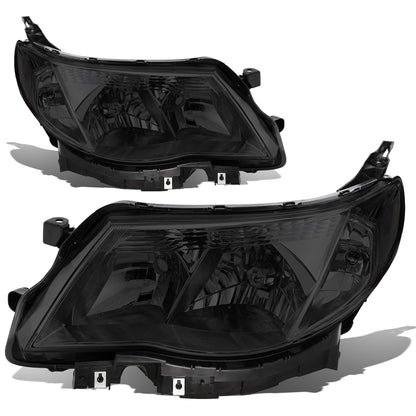 FAROS 09-13 SUBARU FORESTER - FITS MODELS W/ HALOGEN HEADLIGHTS ONLY - 9006 LOW BEAM / 9005 HIGH BEAM - SMOKE HOUSING / CLEAR CORNER