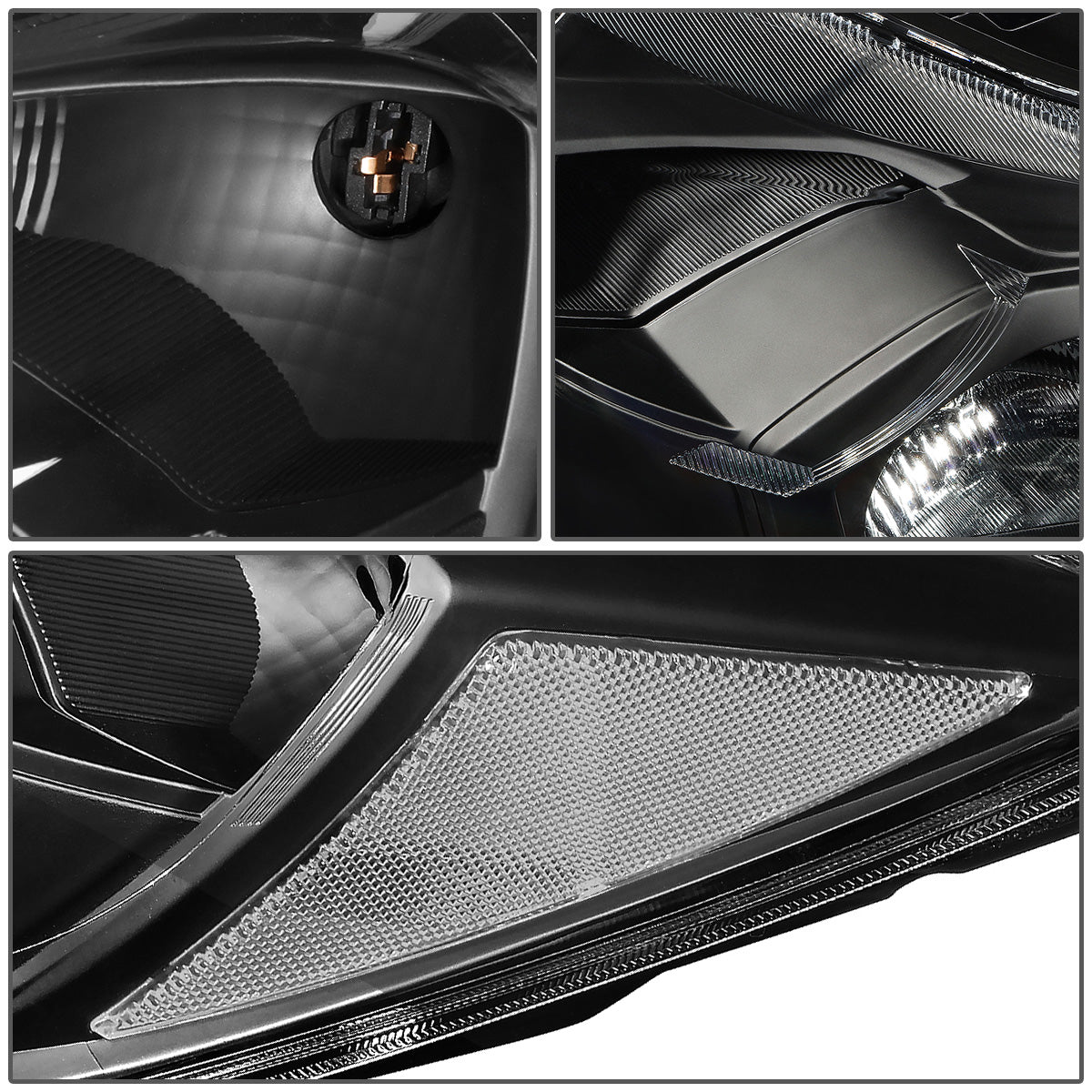 FAROS 14-16 SUBARU FORESTER - ONLY FITS MODELS W/ HALOGEN HEADLIGHTS - H11 LOW BEAM / 9005 HIGH BEAM / 7440 SIGNAL / 168 MARKER  - BLACK HOUSING / CLEAR CORNER