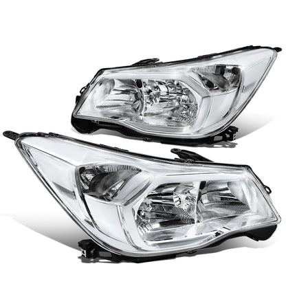 FAROS 14-16 SUBARU FORESTER - ONLY FITS MODELS W/ HALOGEN HEADLIGHTS - H11 LOW BEAM / 9005 HIGH BEAM / 7440 SIGNAL / 168 MARKER - CHROME HOUSING / CLEAR CORNER