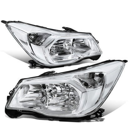 FAROS 14-16 SUBARU FORESTER - ONLY FITS MODELS W/ HALOGEN HEADLIGHTS - H11 LOW BEAM / 9005 HIGH BEAM / 7440 SIGNAL / 168 MARKER - CHROME HOUSING / CLEAR CORNER
