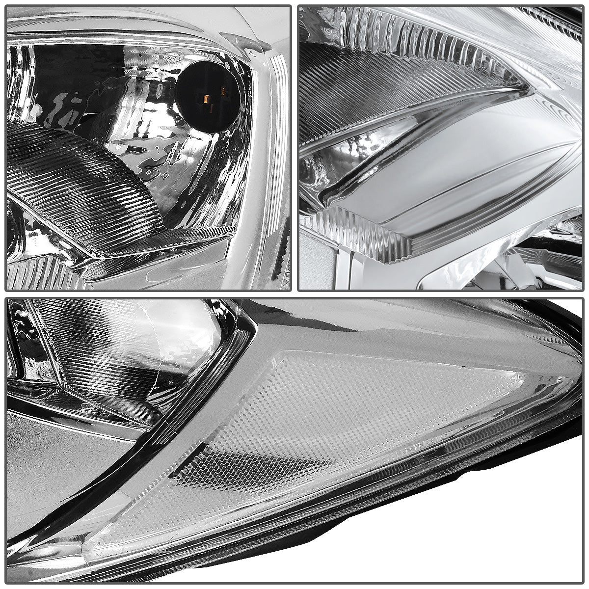 FAROS 14-16 SUBARU FORESTER - ONLY FITS MODELS W/ HALOGEN HEADLIGHTS - H11 LOW BEAM / 9005 HIGH BEAM / 7440 SIGNAL / 168 MARKER - CHROME HOUSING / CLEAR CORNER