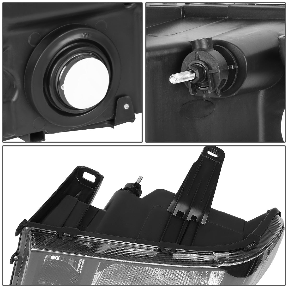 FAROS 07-13 GMC SIERRA 1500 / 07-14 GMC SIERRA 2500, 3500 - DOES NOT FIT 2007 CLASSIC OLD BODY STYLES - BLACK HOUSING / CLEAR CORNER