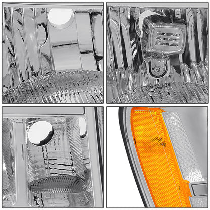 FAROS 07-13 GMC SIERRA 1500 / 07-14 GMC SIERRA 2500 HD / 07-14 GMC SIERRA 3500 HD - 9005 HIGH / H11 LOW / 194 MARKER - CHROME / AMBER