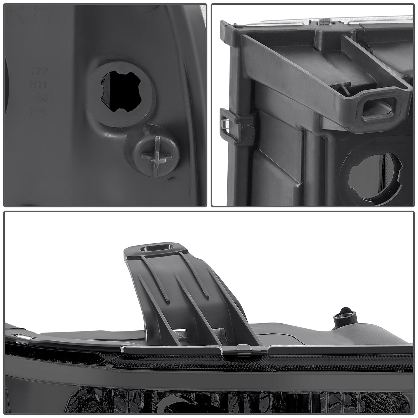 FAROS 07-13 GMC SIERRA 1500 / 07-14 GMC SIERRA 2500 HD / 07-14 GMC SIERRA 3500 HD - 9005 HIGH / H11 LOW / 194 MARKER - SMOKED / AMBER