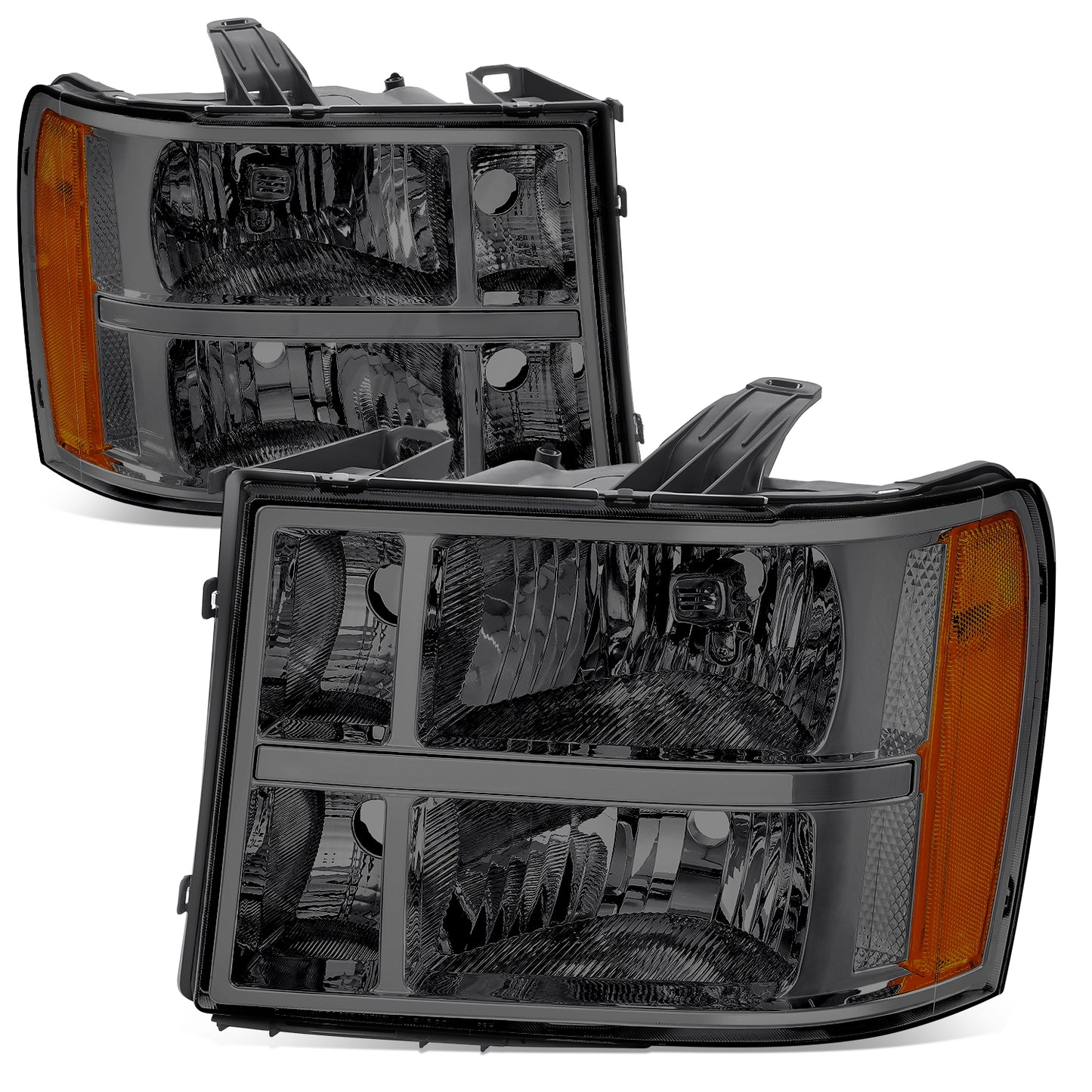 FAROS 07-13 GMC SIERRA 1500 / 07-14 GMC SIERRA 2500 HD / 07-14 GMC SIERRA 3500 HD - 9005 HIGH / H11 LOW / 194 MARKER - SMOKED / AMBER