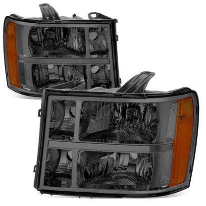FAROS 07-13 GMC SIERRA 1500 / 07-14 GMC SIERRA 2500 HD / 07-14 GMC SIERRA 3500 HD - 9005 HIGH / H11 LOW / 194 MARKER - SMOKED / AMBER