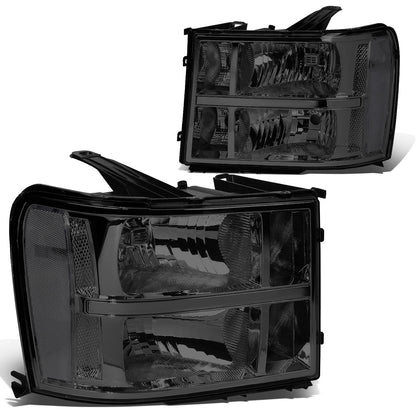 FAROS 07-13 GMC SIERRA 1500 / 07-14 GMC SIERRA 2500, 3500 - DOES NOT FIT 2007 CLASSIC OLD BODY STYLES - SMOKE HOUSING / CLEAR CORNER