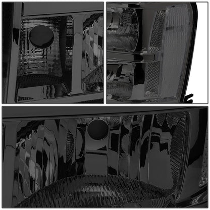 FAROS 07-13 GMC SIERRA 1500 / 07-14 GMC SIERRA 2500, 3500 - DOES NOT FIT 2007 CLASSIC OLD BODY STYLES - SMOKE HOUSING / CLEAR CORNER