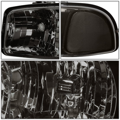 FAROS 99-07 GMC SIERRA 1500 / 99-04 2500 / 01-07 1500 HD/2500 HD/3500 HD / 99-06 YUKON / 00-06 YUKON XL 1500/2500 / 2001 SIERRA C3 - 2PC - 9005 LOW BEAM / HIGH BEAM - SMOKE HOUSING / CLEAR CORNER