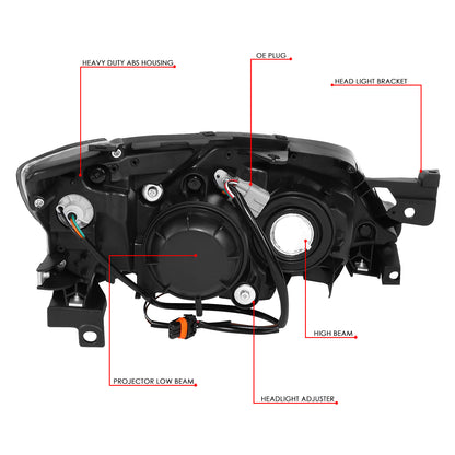 FAROS 08-11 SUBARU IMPREZA - FITS MODELS W/ FACTORY EQUIPPED HALOGEN HEADLIGHTS - DOES NOT FIT MODELS W/ FACTORY EQUIPPED HID HEADLIGHTS - OE STYLE - H11 LOW / 9005 HIGH / 1157A SIGNAL - BLACK HOUSING / AMBER CORNER